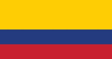 bandeira da colômbia com design original de ilustração vetorial de cor rgb vetor