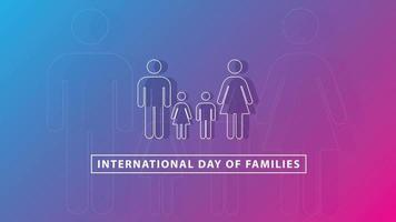 dia internacional das famílias. ilustração vetorial vetor