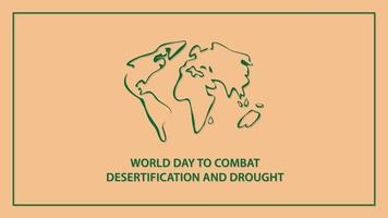 Dia Mundial de Combate à Desertificação e à Seca. ilustração vetorial vetor