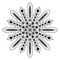 mandala fofa. flor ornamental doodle redondo isolado no fundo branco. vetor