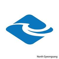 brasão de armas do norte gyeongsang é uma região da coreia do sul. vetor