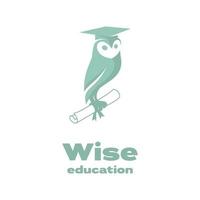 logotipo de educação sábia vetor
