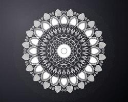 arte de mandala de luxo com estilo islâmico árabe de fundo e convite de casamento de luxo e mandala de flores vetor