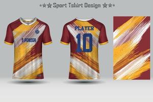 maquete de camisa de esporte de futebol design de t-shirt de padrão geométrico abstrato vetor