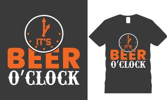 design de camiseta de cerveja vetor