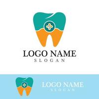 ilustração em vetor modelo logotipo dental