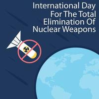 ilustração vetorial gráfico de um foguete nuclear voará para a terra, perfeito para o dia internacional, a eliminação total da arma nuclear, comemorar, cartão de felicitações, energia, etc. vetor