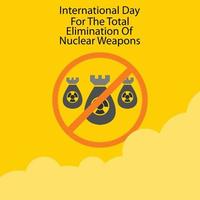 ilustração vetorial gráfico de três mísseis nucleares cairá do céu, perfeito para o dia internacional, eliminação de armas nucleares, comemorar, cartão de felicitações, energia, etc. vetor