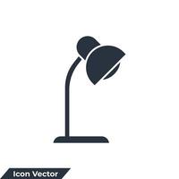 ilustração em vetor logotipo ícone lâmpada de mesa. modelo de símbolo de lâmpada de mesa para coleção de design gráfico e web