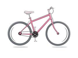 ilustração vetorial de bicicleta isolada no fundo branco, ilustração vetorial de bicicleta clássica vetor