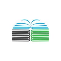 design de ilustração vetorial de modelo de logotipo de educação de livro vetor