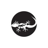 lagarto camaleão lagartixa animall logotipo e símbolo ilustração vetorial vetor