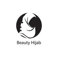 muslimah hijab logotipo modelo ilustração vetorial design vetor