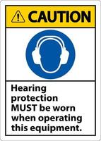 cuidado proteção auditiva deve ser usado sinal vetor