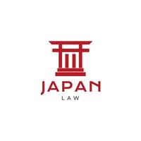 design de logotipo torii lei japonesa vetor