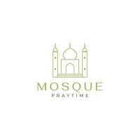 logotipo de cúpula moderna de mesquita simples vetor