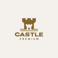 design de logotipo de portão de castelo mínimo vetor
