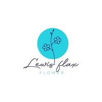 design de logotipo de linho de lewis flor vetor