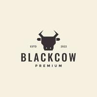 logotipo de polígono hipster de vaca cabeça vetor