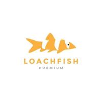 design de logotipo moderno de peixe loach vetor