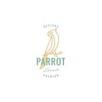 papagaio com vetor de design de logotipo de filial