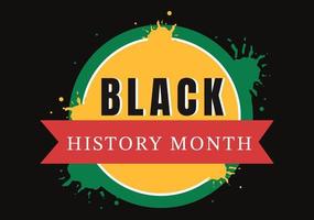 modelo de mês de história negra ilustração de fundo plano de desenho animado desenhado à mão do feriado americano africano para promover adequado para design de pôster vetor
