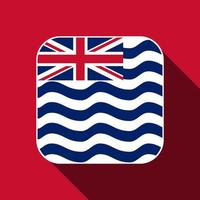 bandeira britânica do território do Oceano Índico, cores oficiais. ilustração vetorial. vetor