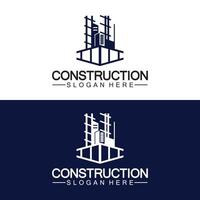 construção, reparo doméstico e design de logotipo de conceito de construção, modelo de logotipo de vetor de construção de casa