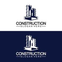 construção, reparo doméstico e design de logotipo de conceito de construção, modelo de logotipo de vetor de construção de casa