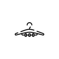 cabide de porta, modelo de logotipo de ilustração vetorial de ícone de linha pontilhada de hotel. adequado para muitos propósitos. vetor