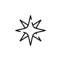 estrelas, modelo de logotipo de ilustração vetorial de ícone de linha pontilhada de noite. adequado para muitos propósitos. vetor