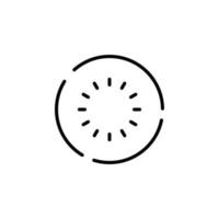 modelo de logotipo de ilustração vetorial de ícone de linha pontilhada de kiwi. adequado para muitos propósitos. vetor