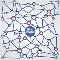 vetor de fluxo de trabalho de rede social