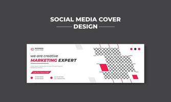 capa de mídia social de agência de marketing digital de negócios corporativos e modelo de design de banner da web vetor