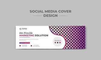 capa de mídia social de agência de marketing digital de negócios corporativos e modelo de design de banner da web vetor