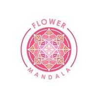 design de vetor de logotipo de joias de flores de mandala artística