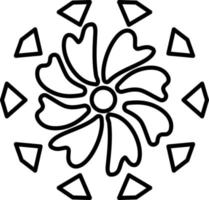 flor de padrão de silhueta vetor