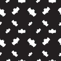 ilustração vetorial de forma de morcego. modelo de design de padrão sem emenda. tema de cor preto e branco. vetor