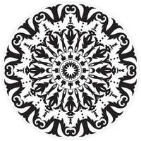 henna de mandala de padrão vetorial circular, mehndi, tatuagem, decoração. mandala de ornamento decorativo em estilo étnico oriental. mandala para colorir vetor