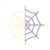 ilustração vibrante de teia de aranha em estilo moderno simples para o halloween. adequado para sites, lojas, lojas, livros, cartão postal. vetor