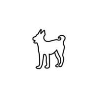sinal de vetor adequado para sites, aplicativos, artigos, lojas etc. ilustração monocromática simples e curso editável. ícone de linha de cachorro