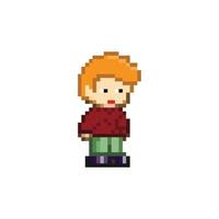 pixel art vetorial de personagens fofinhos. vetor