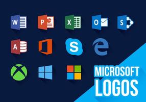 Ícones da Microsoft Vector de logos novos