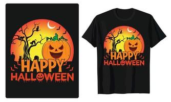 melhor tipografia e gráfico de halloween para camiseta, banner, pôster, design de cartão-presente vetor