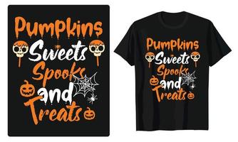 melhor tipografia e gráfico de halloween para camiseta, banner, pôster, design de cartão-presente vetor