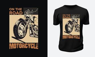 design de camiseta de moto e corrida vetor