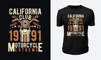 design de camiseta de moto e corrida vetor