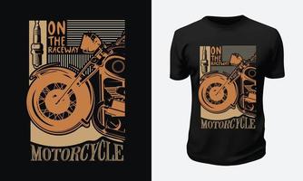 design de camiseta de moto e corrida vetor