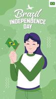 ilustração do conceito do dia da independência do brasil vetor