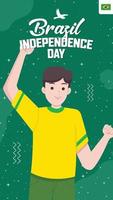 ilustração do conceito do dia da independência do brasil vetor